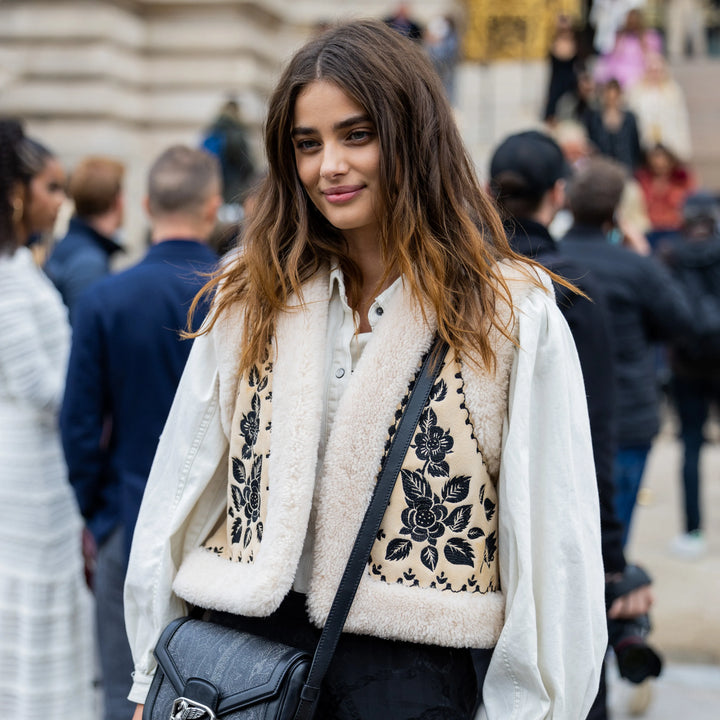 zadig & voltaire Embroidered Shearling Vest