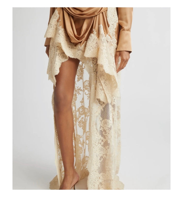 the lovre maxi skirt 100% silk