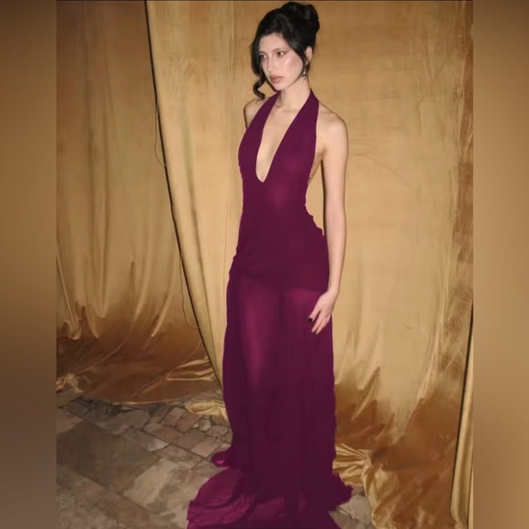 Purple Halter Dress