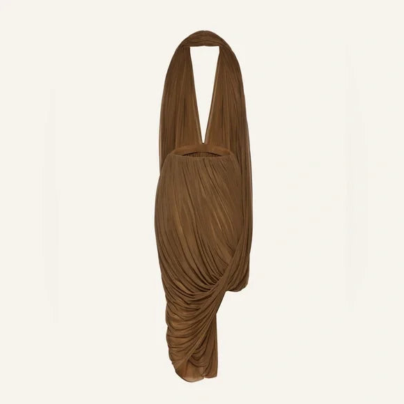 The Nadja Drape Halter Dress