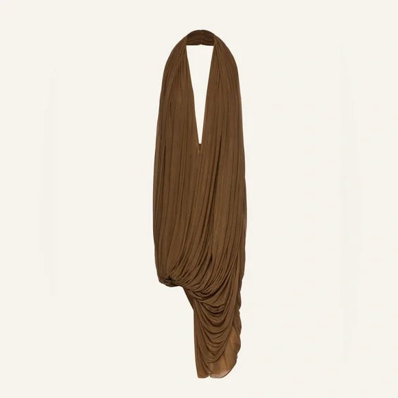 The Nadja Drape Halter Dress