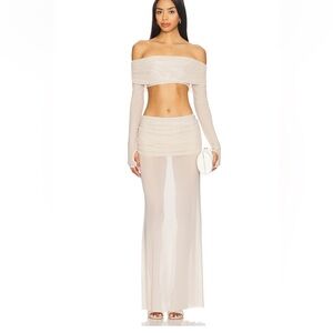 long sleeve maxi skirt set